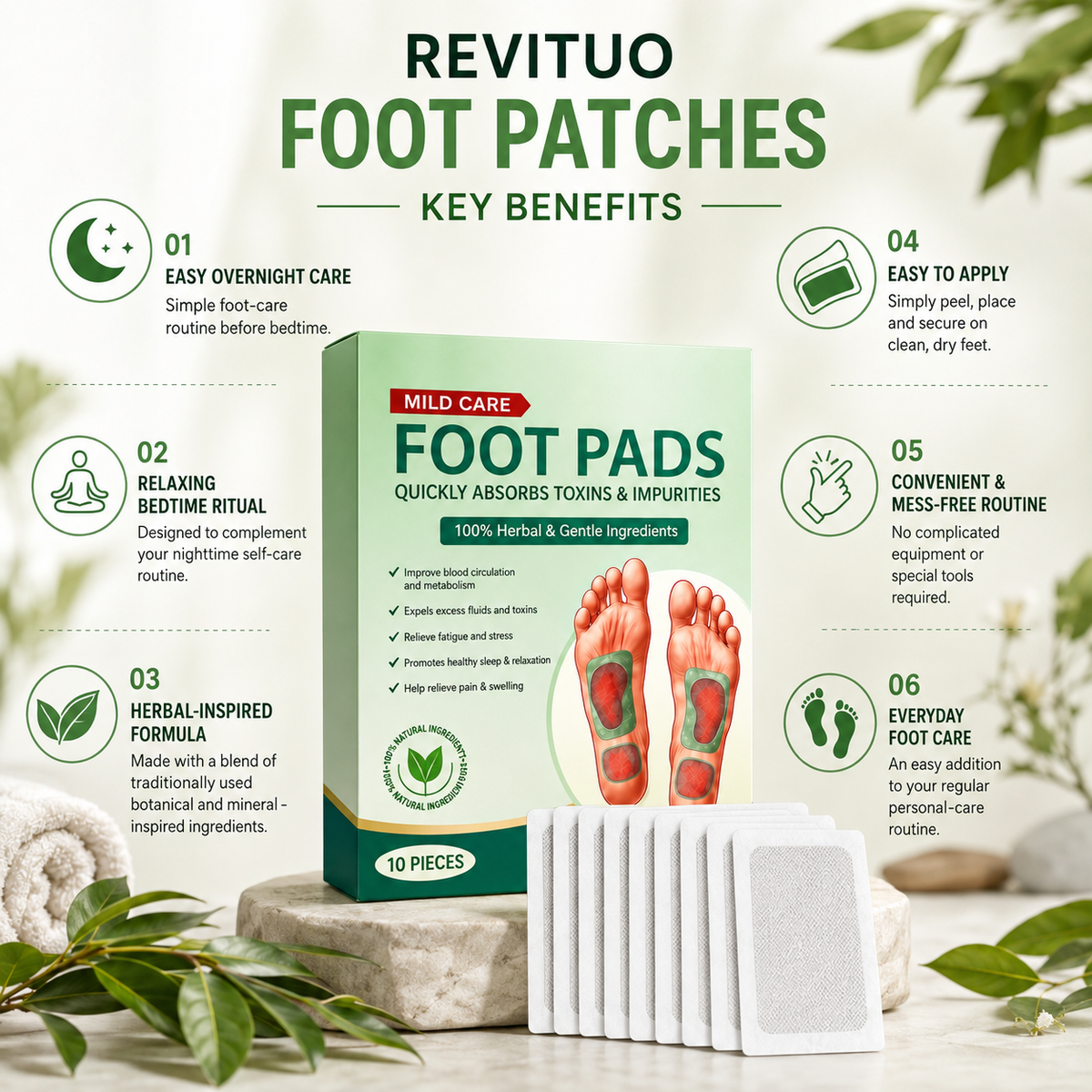 Detox Foot Patches (Pack of 10) BUY 1 GET 1 FREE
