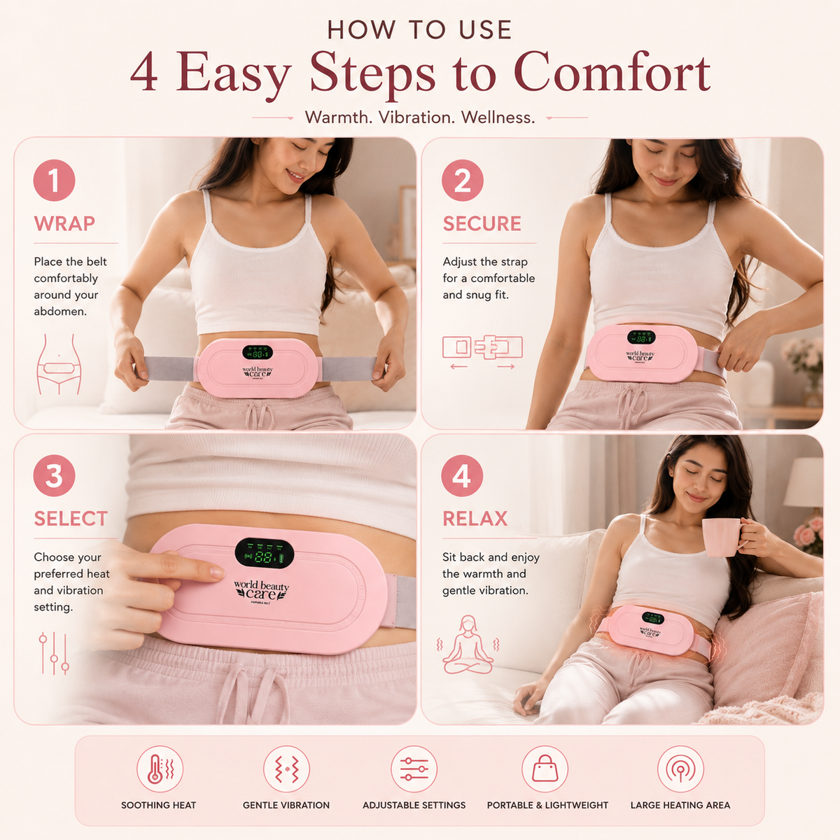 Portable Heating & Massage Belt
