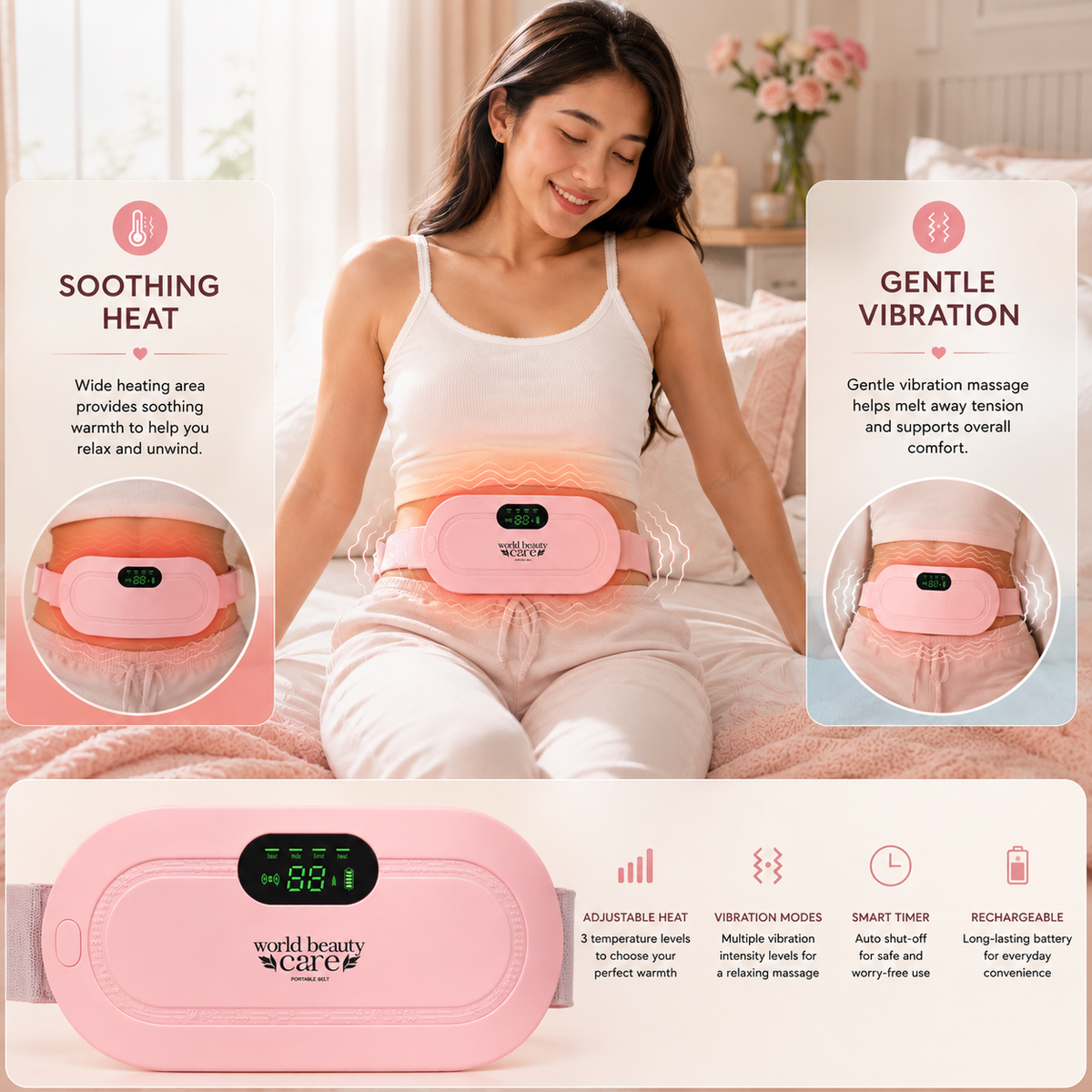 Portable Heating & Massage Belt