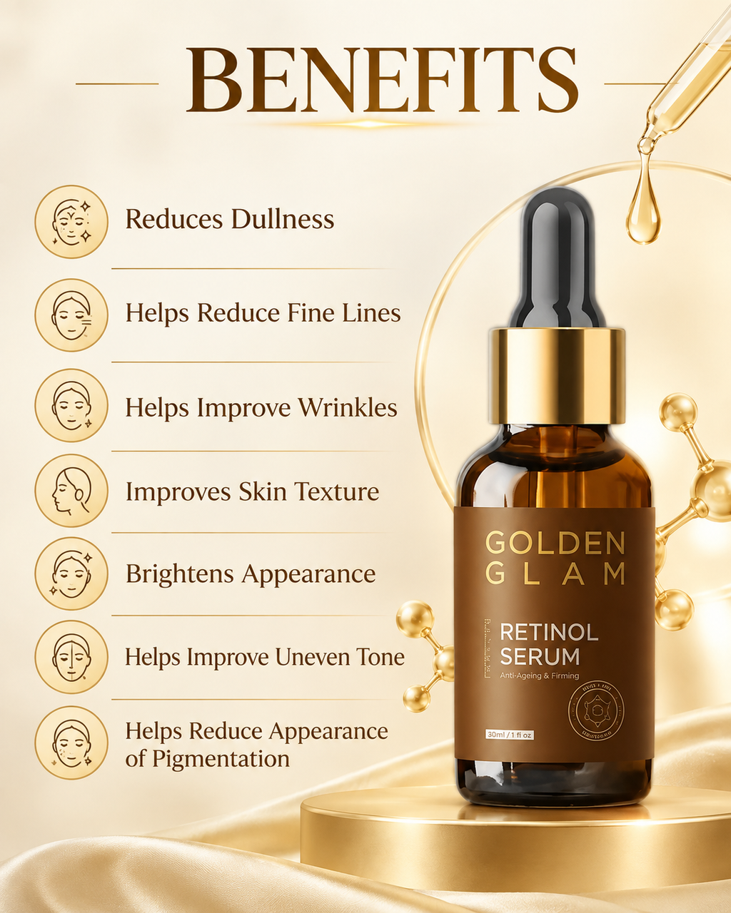 Golden Glam Retinol Serum