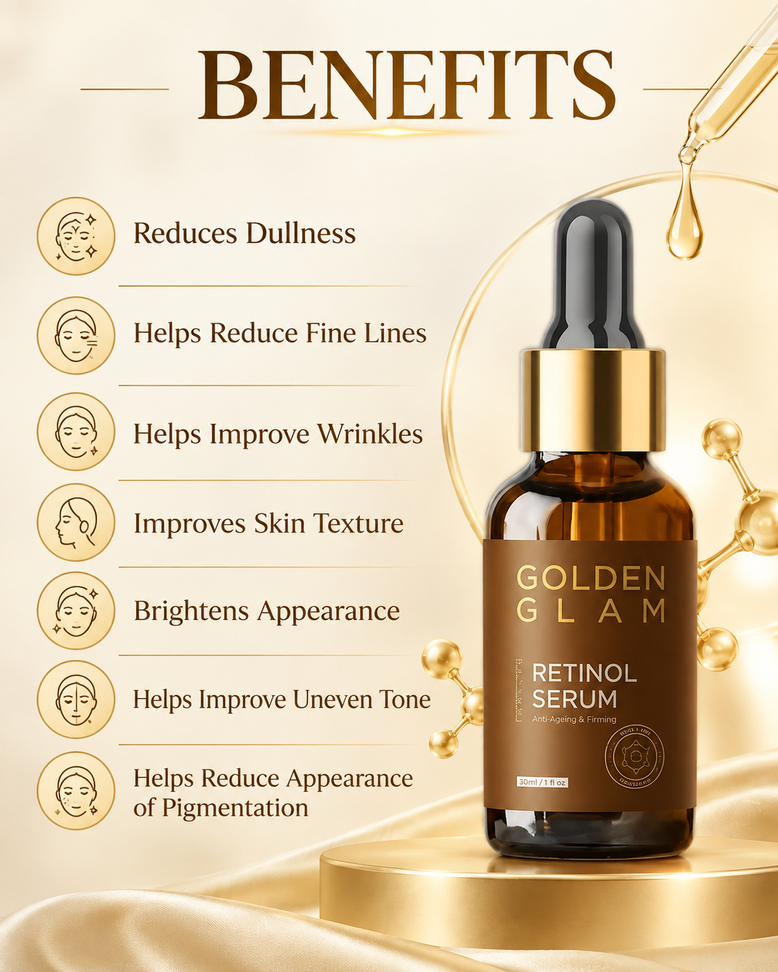 Golden Glam Retinol Serum