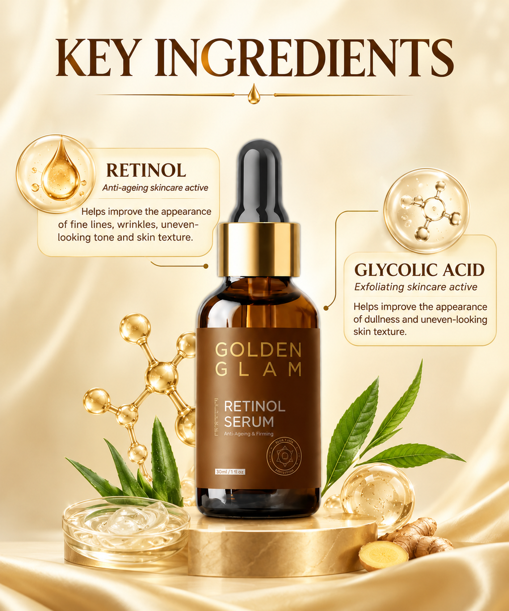 Golden Glam Retinol Serum